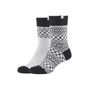 Skechers Dámske ponožky, 2 páry (35/38, vzor/čierna)