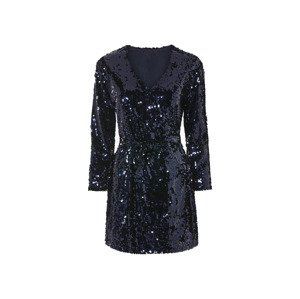esmara® Dámske flitrové šaty (XS (32/34), navy modrá)