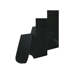 lupilu® Dievčenské pančuchy, 2 kusy (110/116, čierna)